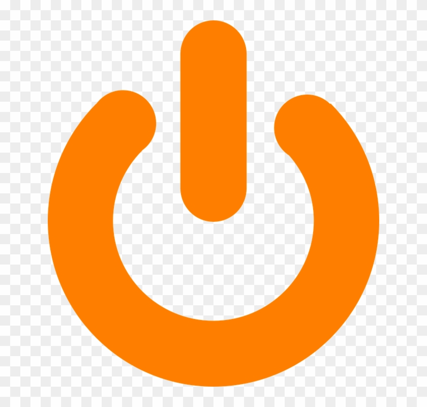 Orange Power Button Svg Clip Arts 540 X 596 Px - Exit Icon Png Orange #140713