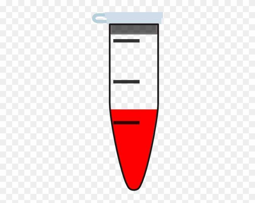 Eppendorf With Few Blood Clip Art At Clker - Eppendorf Tube With Blood #140847