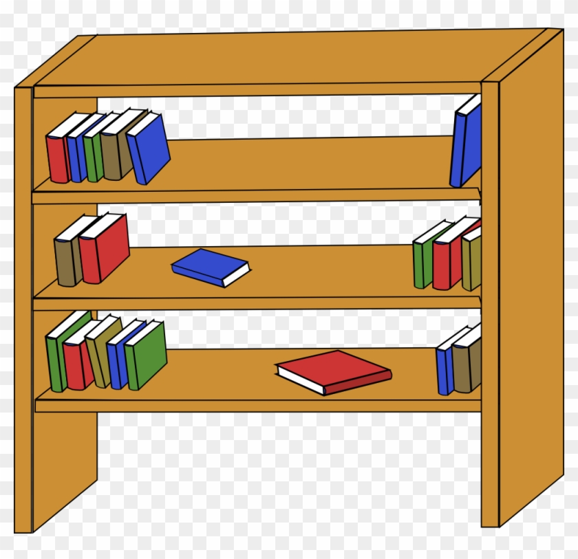 Clip Art Details - Bookshelf Clipart #140868