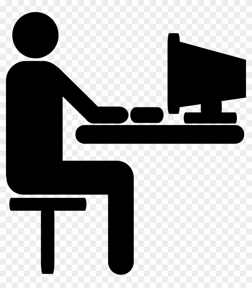 Being A Game Programmer Is The Dream Of Many Young - Person At Computer Clip Art #141269
