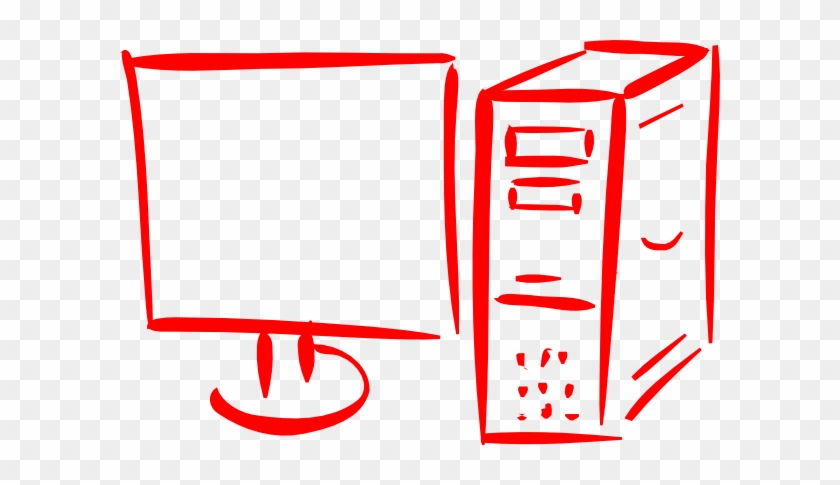 Red Computer Clipart #141851