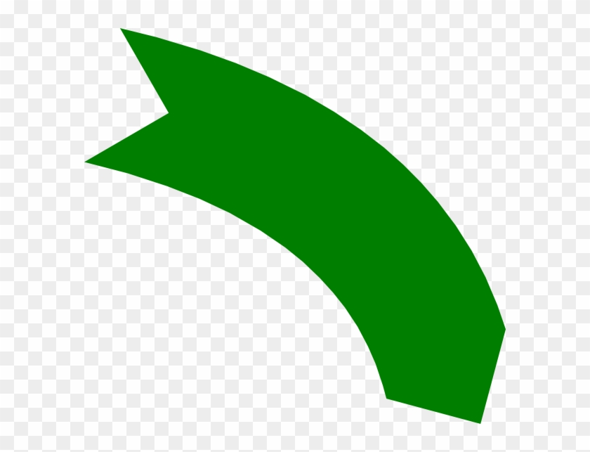 Green Curved Arrow Transparent #142050