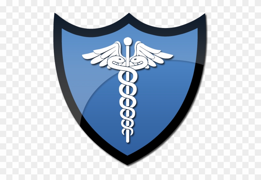 Symbol Of Caduceus On A Shield Clipart Image - Cross Sword Shield Logo #142112