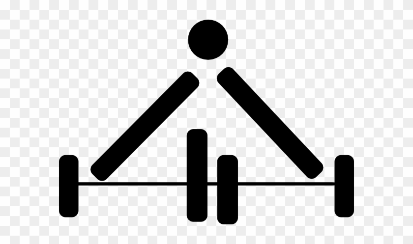 Black Gym Clip Art At Clker - Weight Lifting Symbol #142546