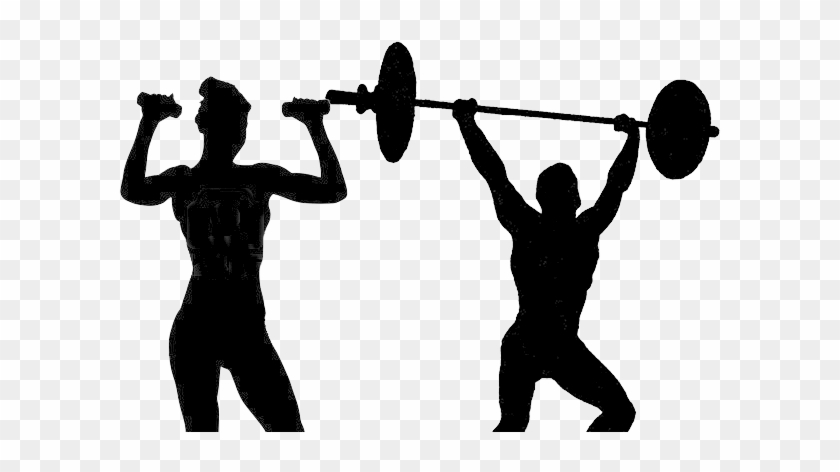 Exercise Silhouette Clipart - Man Lifting Weights Silhouette Png #142693