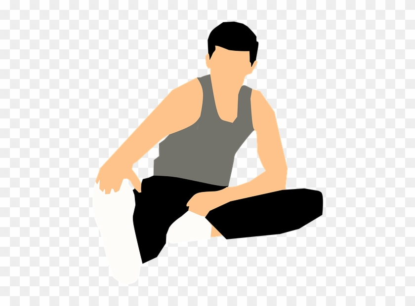 Man Fitness Sport Stretching Play Clipart Sticker - Clip Art #142710