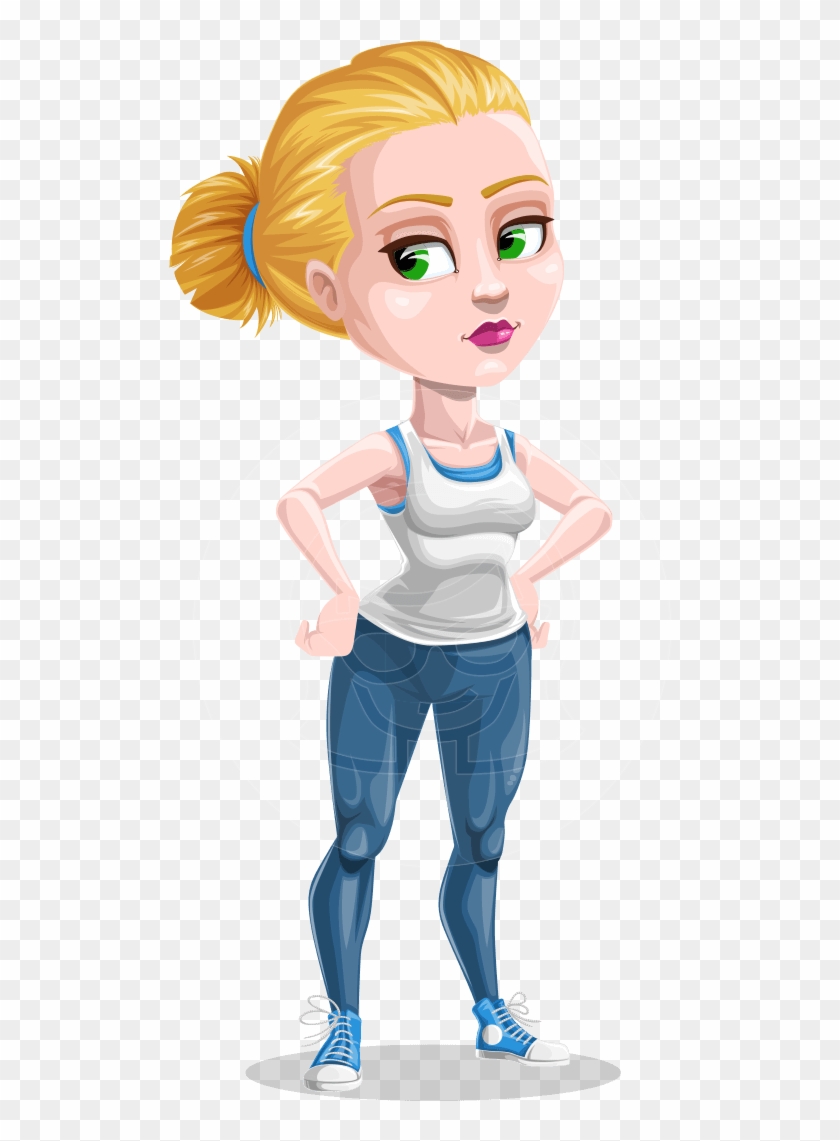 Ines Is A Young Blonde Lady Who Loves Fitness And Healthy - Cartoon #142925
