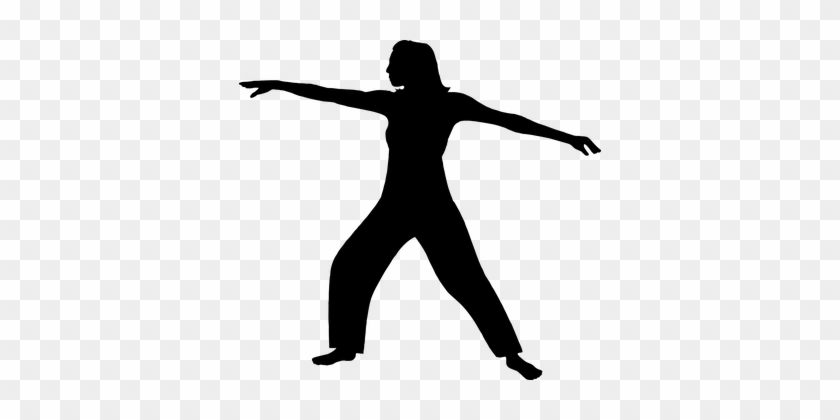 Asian China Chinese Exercise Female Girl H - Tai Chi Silhouette #142979