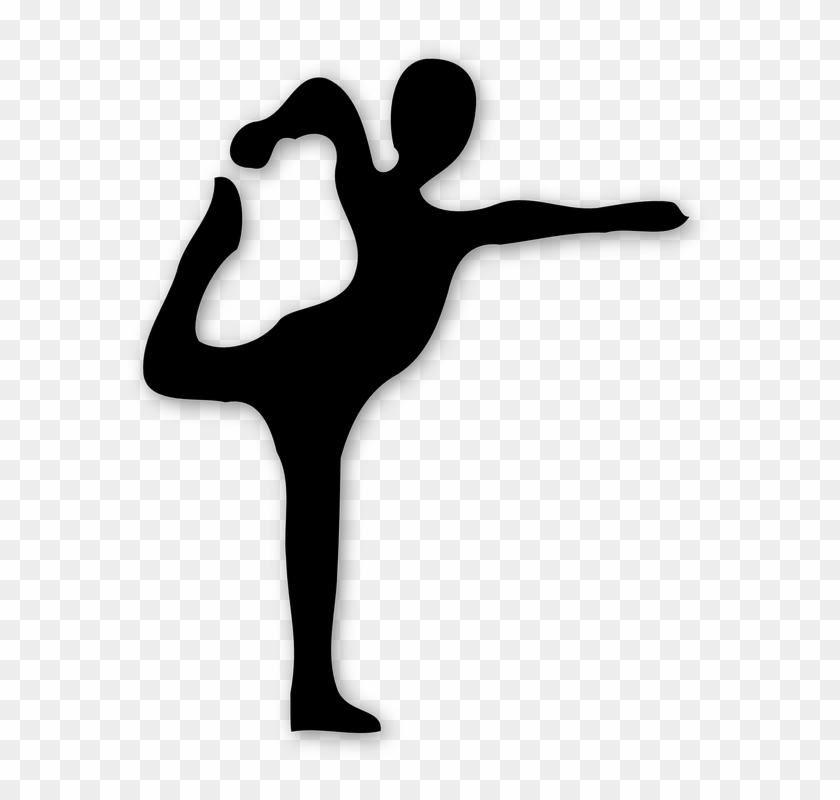 Yoga Exercise Gymnastics Silhouette - Gambar Senam Hitam Putih #143198