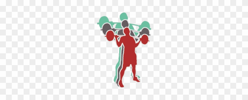Silhouette Of A Man Lifting Weights - Weight Training #143342