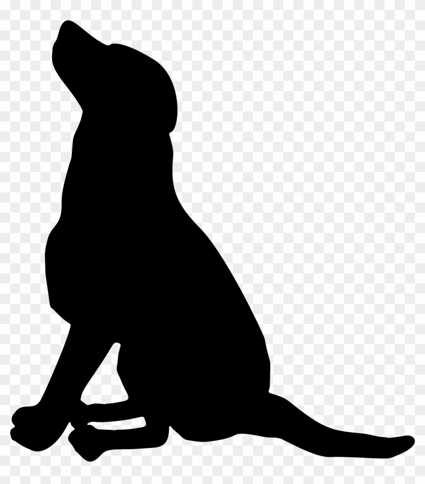 Clipart - Sitting Dog Silhouette Vector #143384