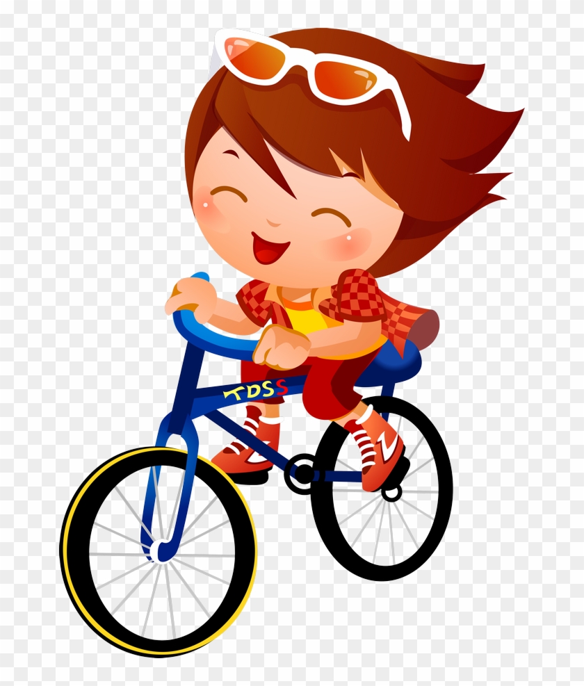 Bike Clipart Kid Tricycle - Children Cycling Cartoon #143440