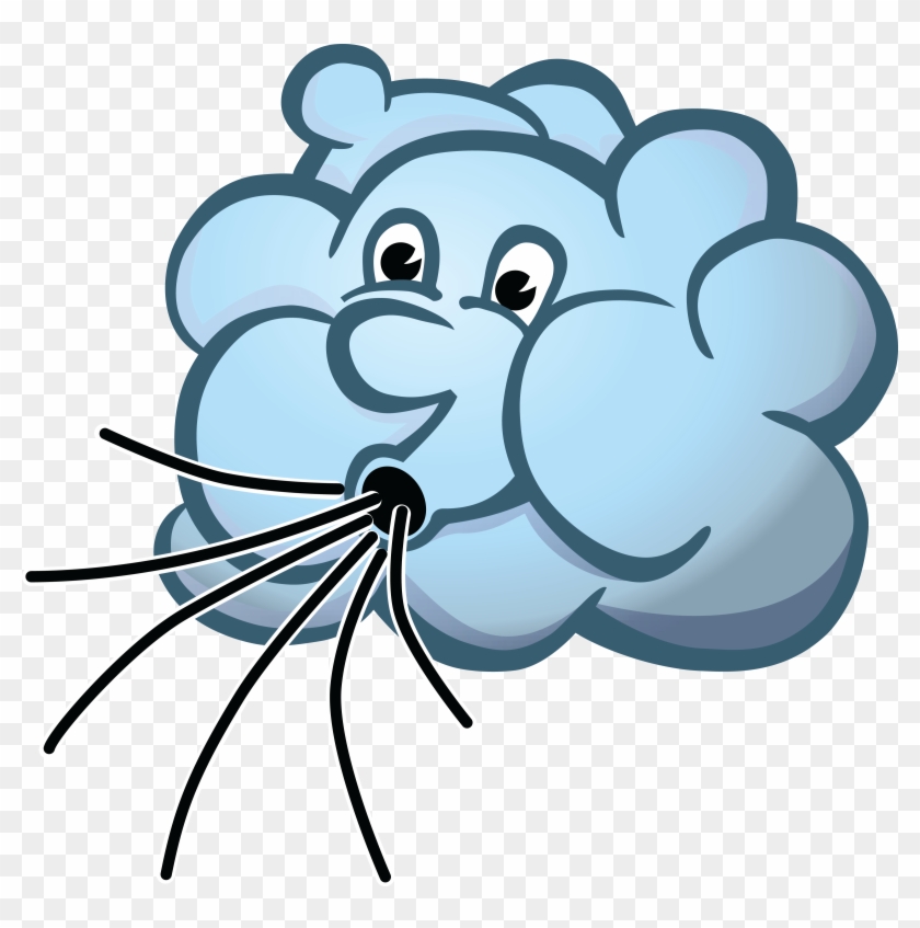 Free Clipart Of A Cloud Blowing Wind - Windy Clip Art #143470