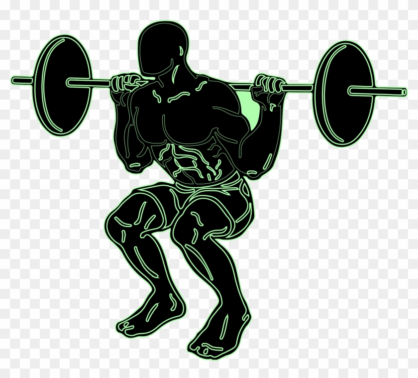 Clipart - Squats With Weights Clipart #143542