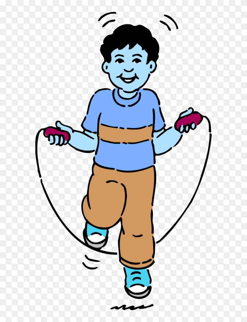 Young Boy Jumping Rope Sport Exercise - Jump Rope Clip Art #143807