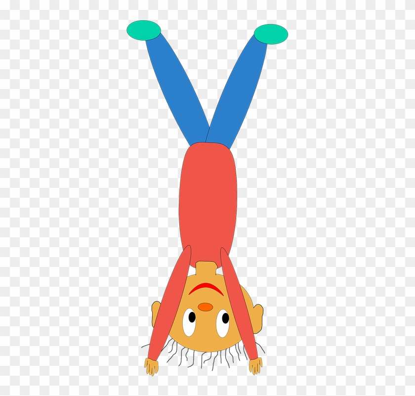 Handstand Playing Exercising Kid Boy Child - Handstand Clipart #143964