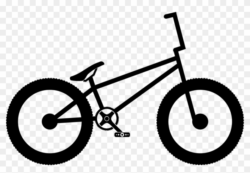 Bmx Clipart Black And White - Draw A Bmx Bike #144049