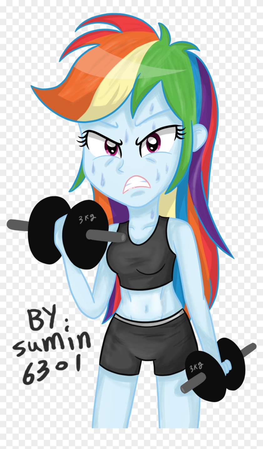 Png By Sumin6301 - Rainbow Dash Working Out #144144