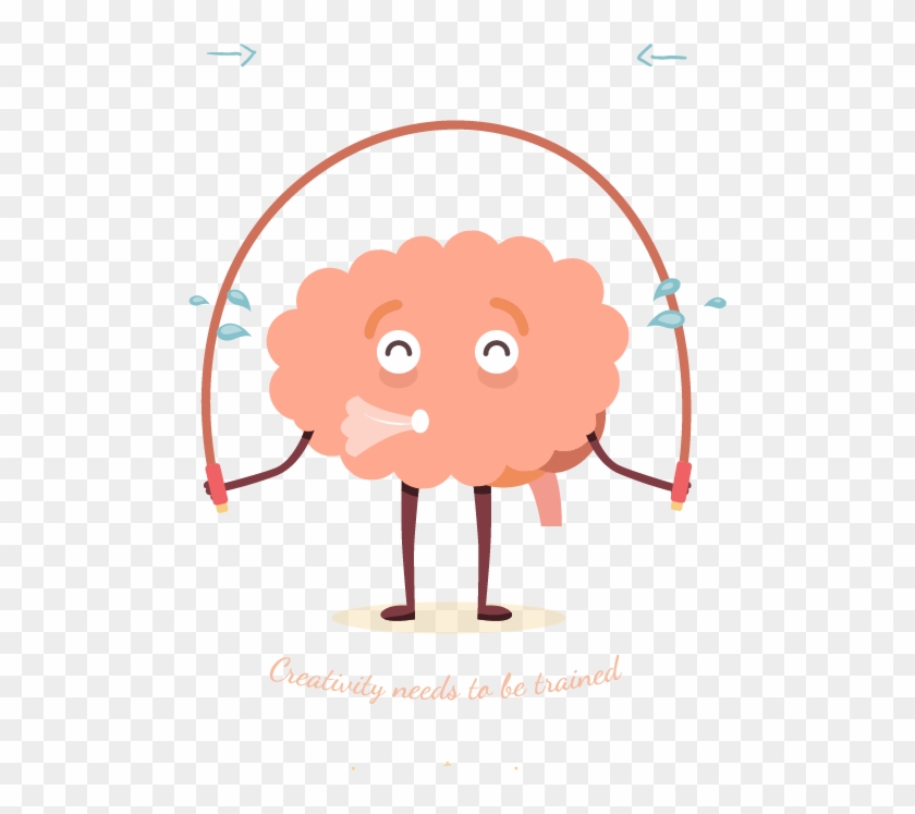 Physical Exercise Brain Injury Cognitive Training Skipping - Png Cartoon Brain Working Out #144150