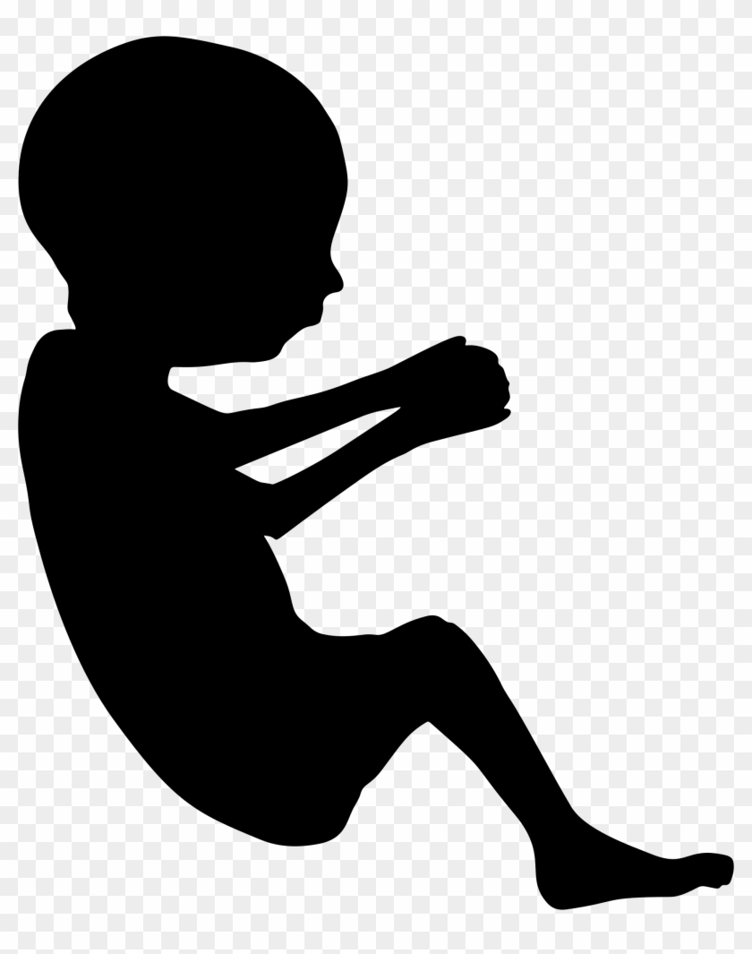 Clipart - Fetus Silhouette #144283