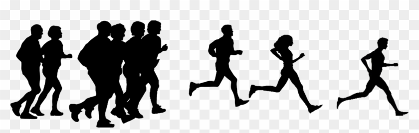 Silhouette Running Clip Art - Runner Silhouette #144325