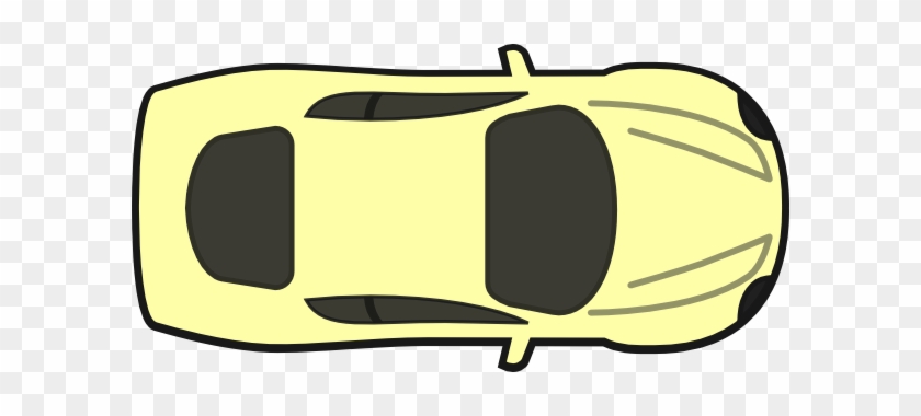 Clipart Car Birds Eye View Yellow Top Clip Art At Clker - Car Drawing Top View #144392