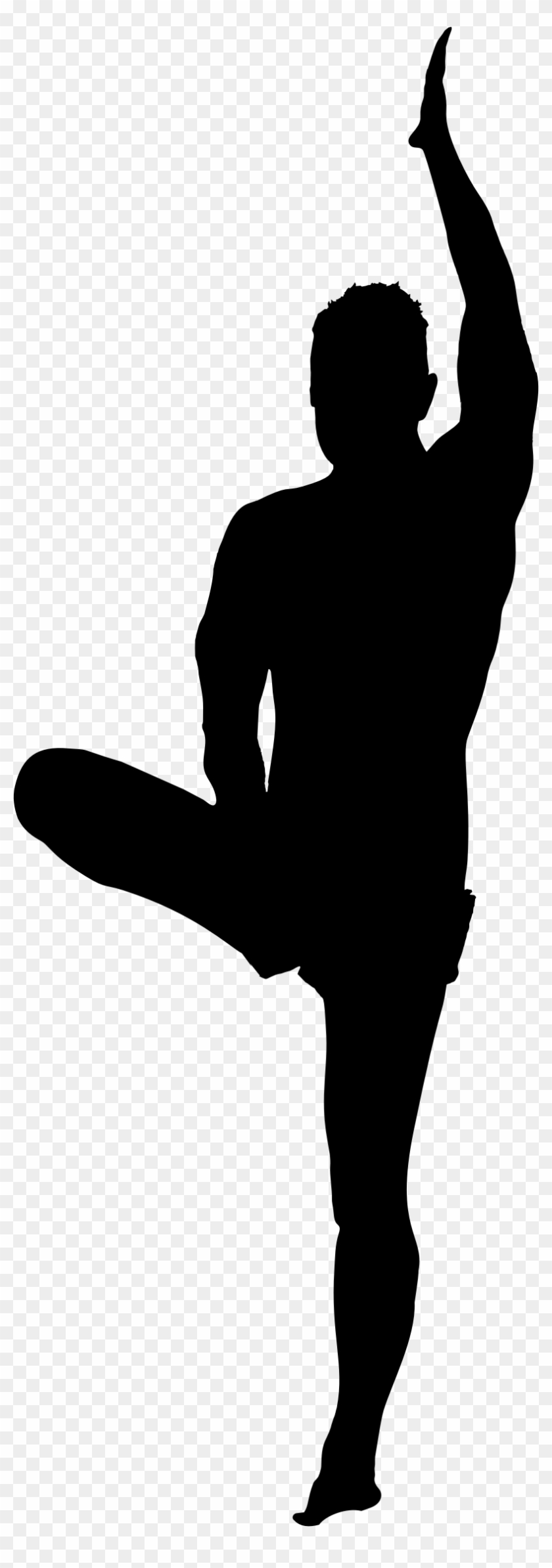 Big Image - Male Yoga Pose Silhouette #144407