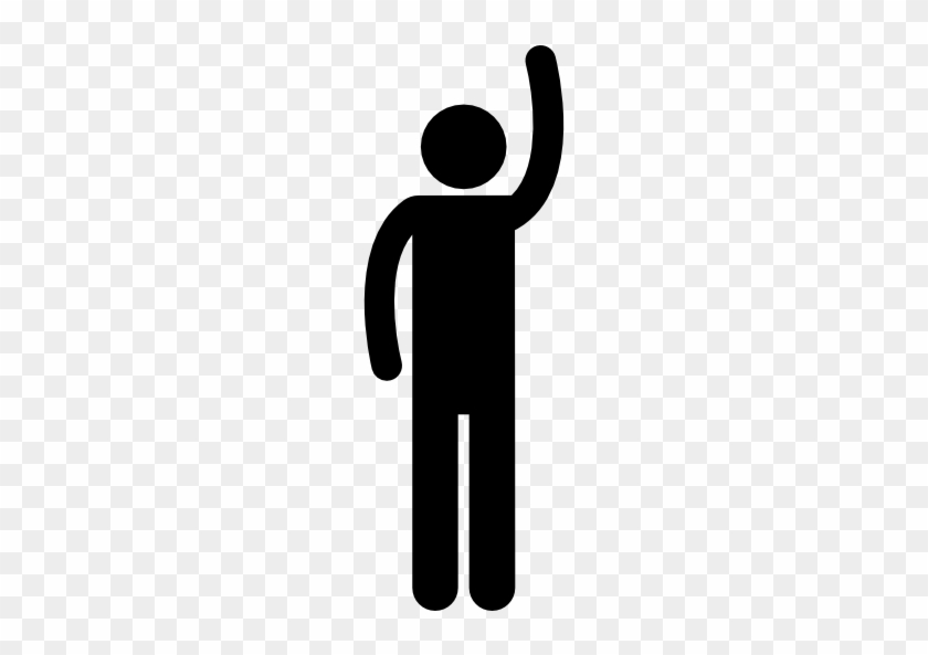 Size - Stick Figure Hand Up #144416