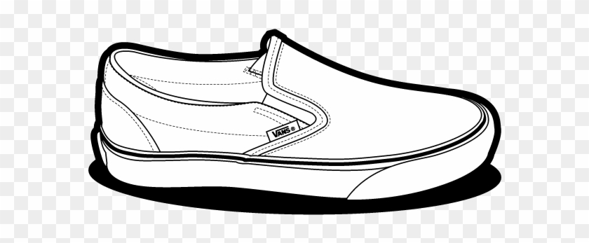 Gym-shoes Clipart Vans Shoe - Vans Slip On Drawing #144444