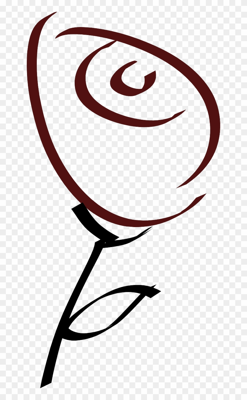 It Doesn't Get Much More Simple Than This Pretty Line - Roses Clip Art Simple #144707