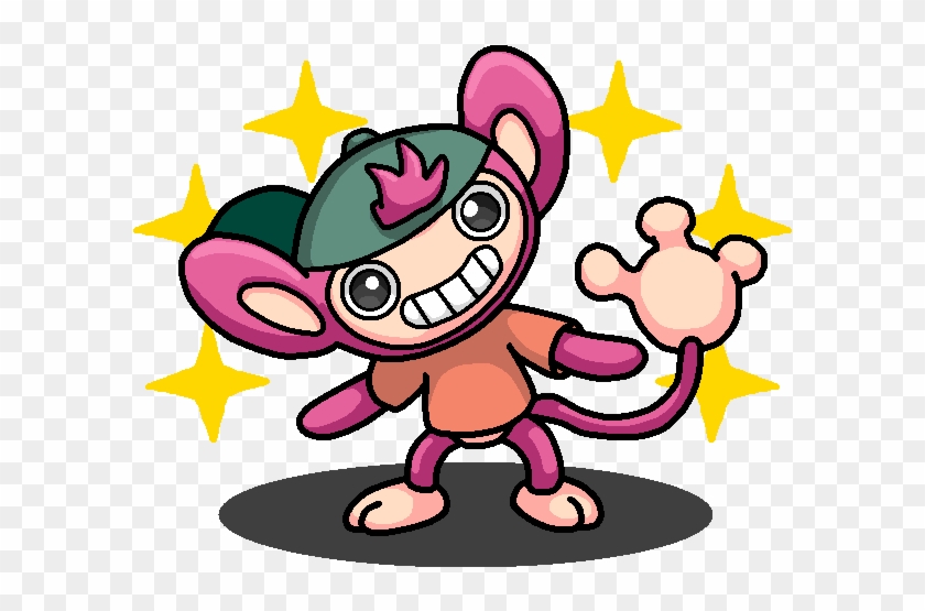 Shiny Aipom Jake By Shawarmachine - My Gym Partner's A Monkey #144890