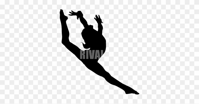 Leap - Clipart - Gymnast Silhouette Leap #144894