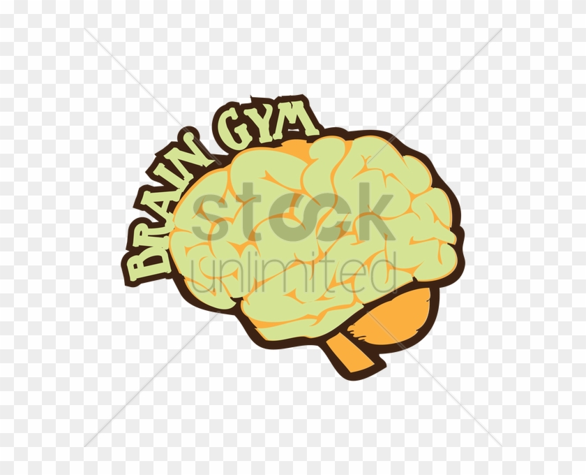 Human Brain With Brain Gym Words Vector Graphic Clipart - Brain #144934