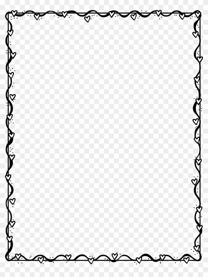 Heart Frame Freebie - Melonheadz Black And White Border #145030