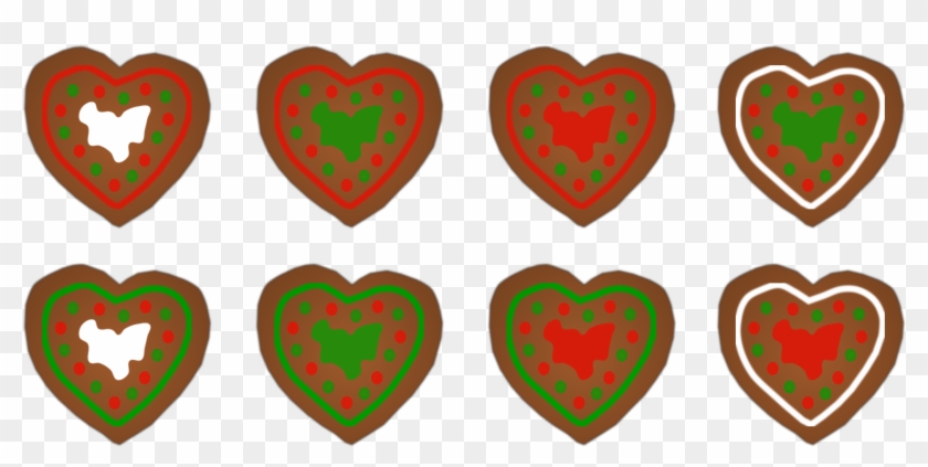 Big Image - Gingerbread Hearts Clipart #145067