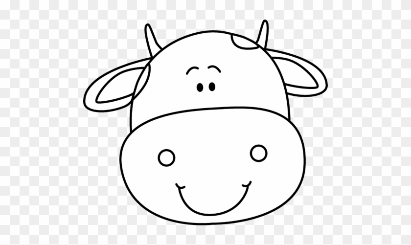 Black And White Cow Head - Cow Head Clip Art Black And White #145096