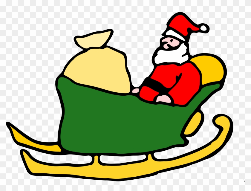 Xmas Stuff For Christmas Sleigh Clipart - Santa On His Sleigh #145253