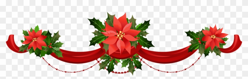 Clipart Christmas Garland Free Clipart Image Image - Christmas Poinsettia Clipart #145481