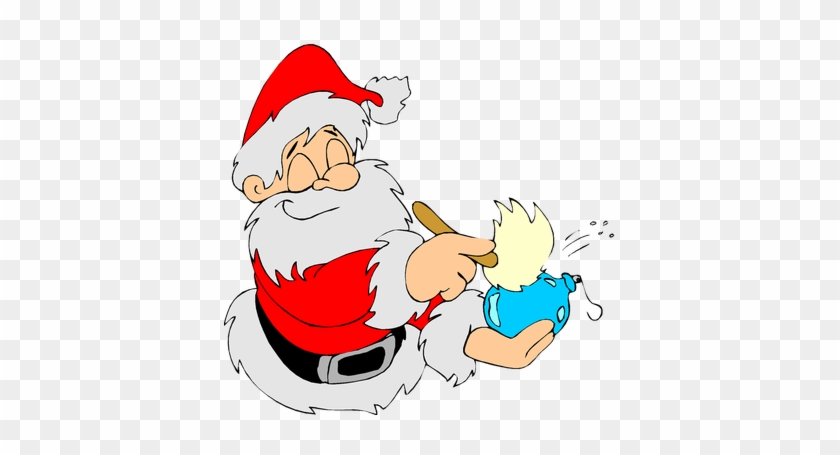 Funny Santa Christmas Image Reindeer Free Public Domain - Cartoon #145774