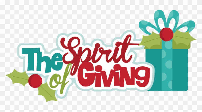 Christmas Giving Clipart The Spirit Of Svg Cutting - Foundation Piecing #145851