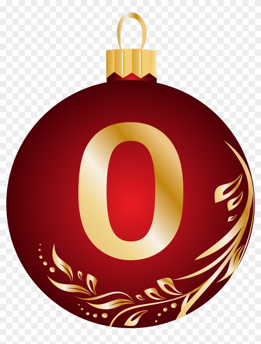 Christmas Ball Number Zero Transparent Png Clip Art - Christmas Ball Number #145870