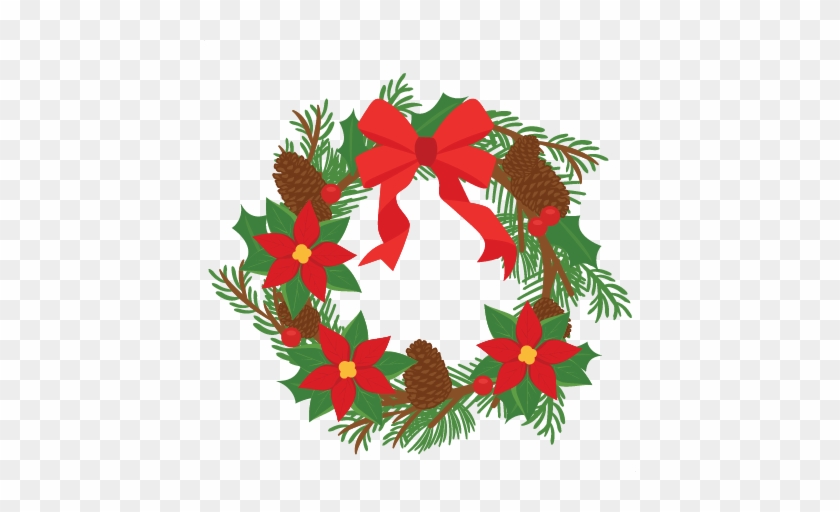 Christmas Wreath Svg Scrapbook Cut File Cute Clipart - Wreath #145940