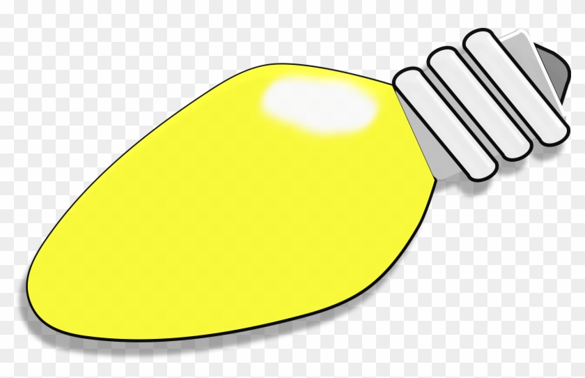 Clip Art Of Christmas Light Bulb Lights Clipart Yellow - Christmas Light Bulb Clipart #146092