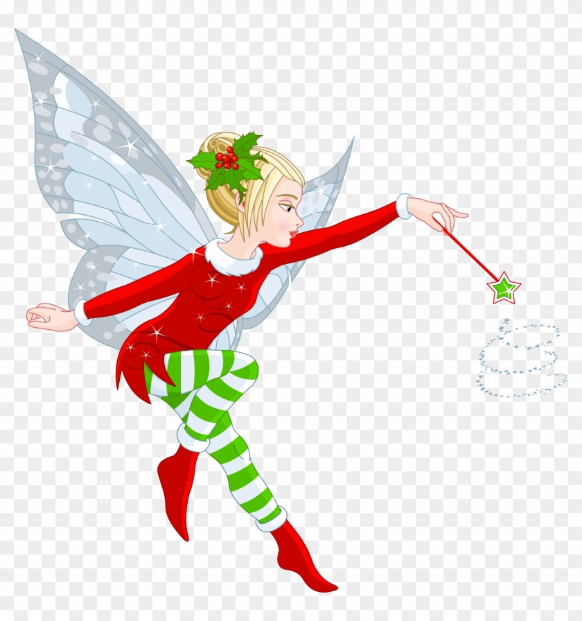 Transparent Christmas Elf Girl Png Clipart - Christmas Fairies #146099