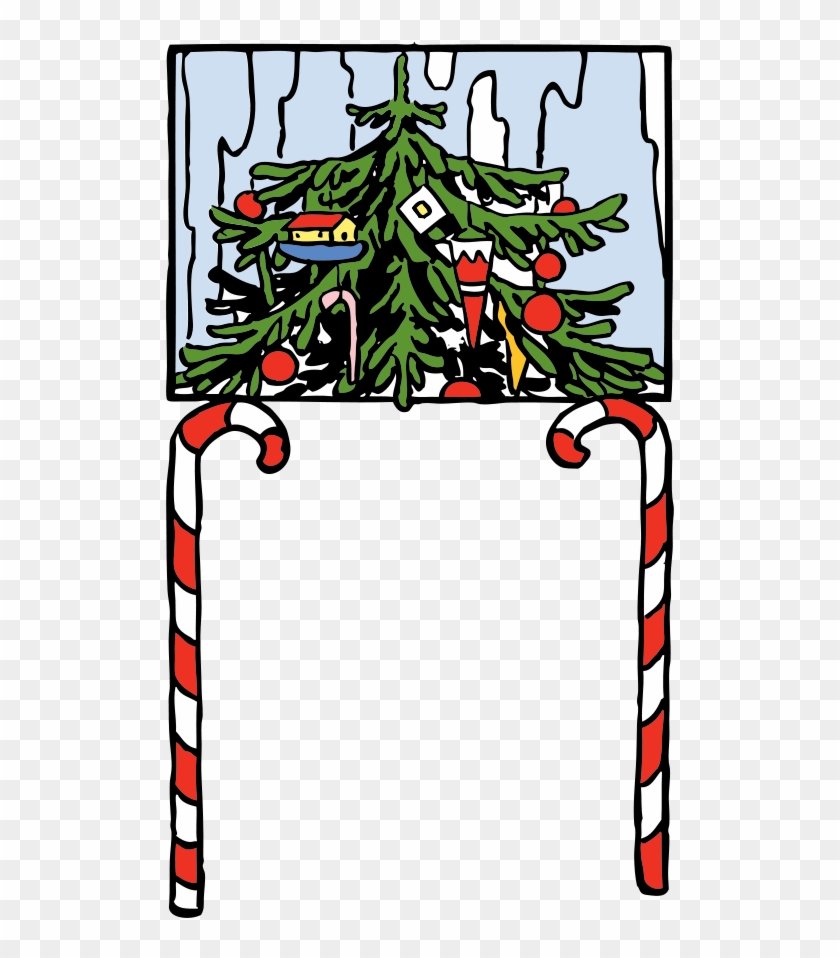Christmas Arch Png Clip Arts - Frohe Feiertage Weihnachtsbaum Und Zuckerstangen Karte #146178