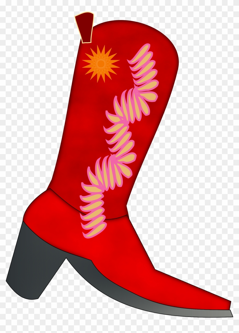 Cowboy Boot Free To Use Clipart - Red Cowgirl Boots Clip Art #146224