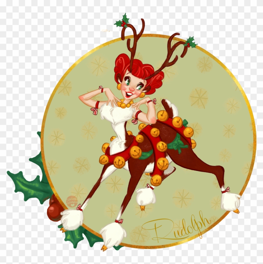 Old Fashioned Santa Clipart - Girl Reindeer Centaur #146816