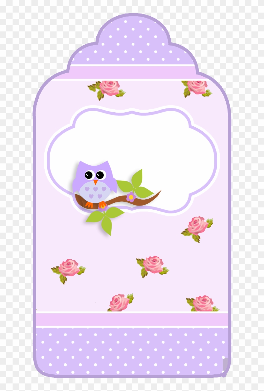 Lilac Owls In Shabby Chic Free Printable Bookmarks - Moldura De Cartão De Convites Com Corujas Para Imprimir #769563