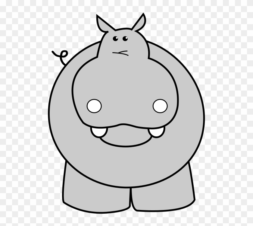 Adult Baby Hippo Coloring Page For Kids Baby Animal - Hippopotamus Clipart #769692