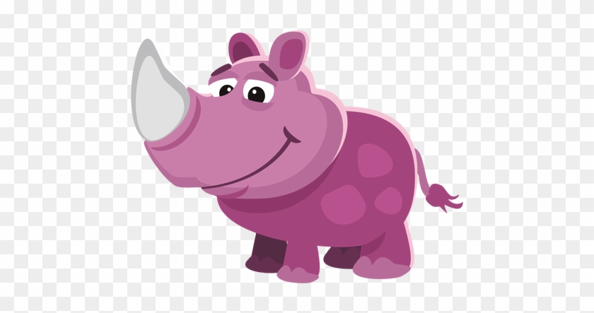 Rhino Clipart Funny - Rinoceronte Animado Png #769774